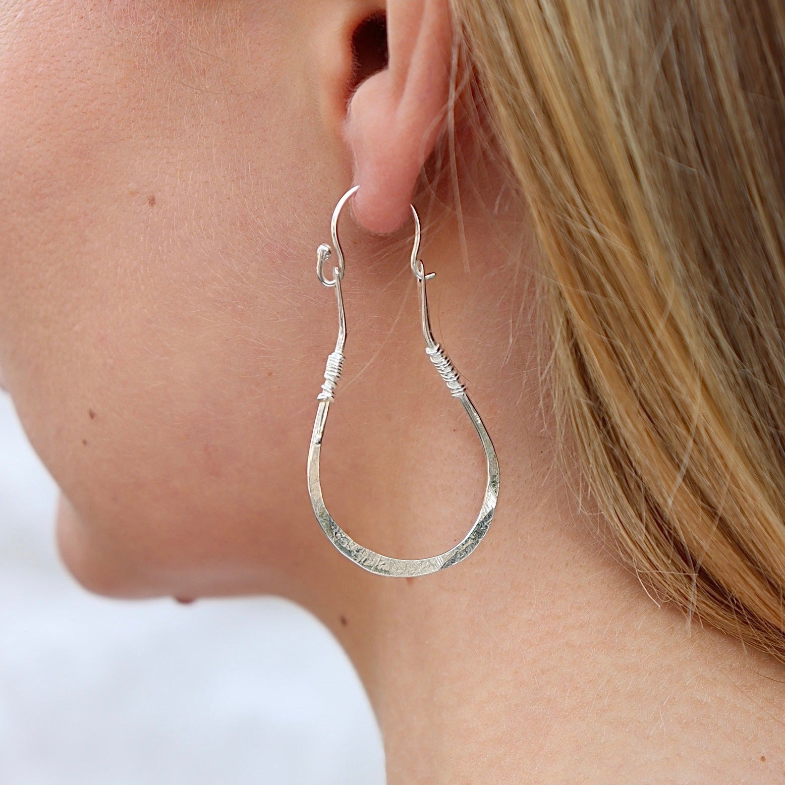 For those that love a timeless statement, the Egyptian hoops were made for you! They are super comfortable and similar to the rectangle hoops, but a slightly longer shape and added details.