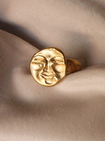 Moon Face Ring