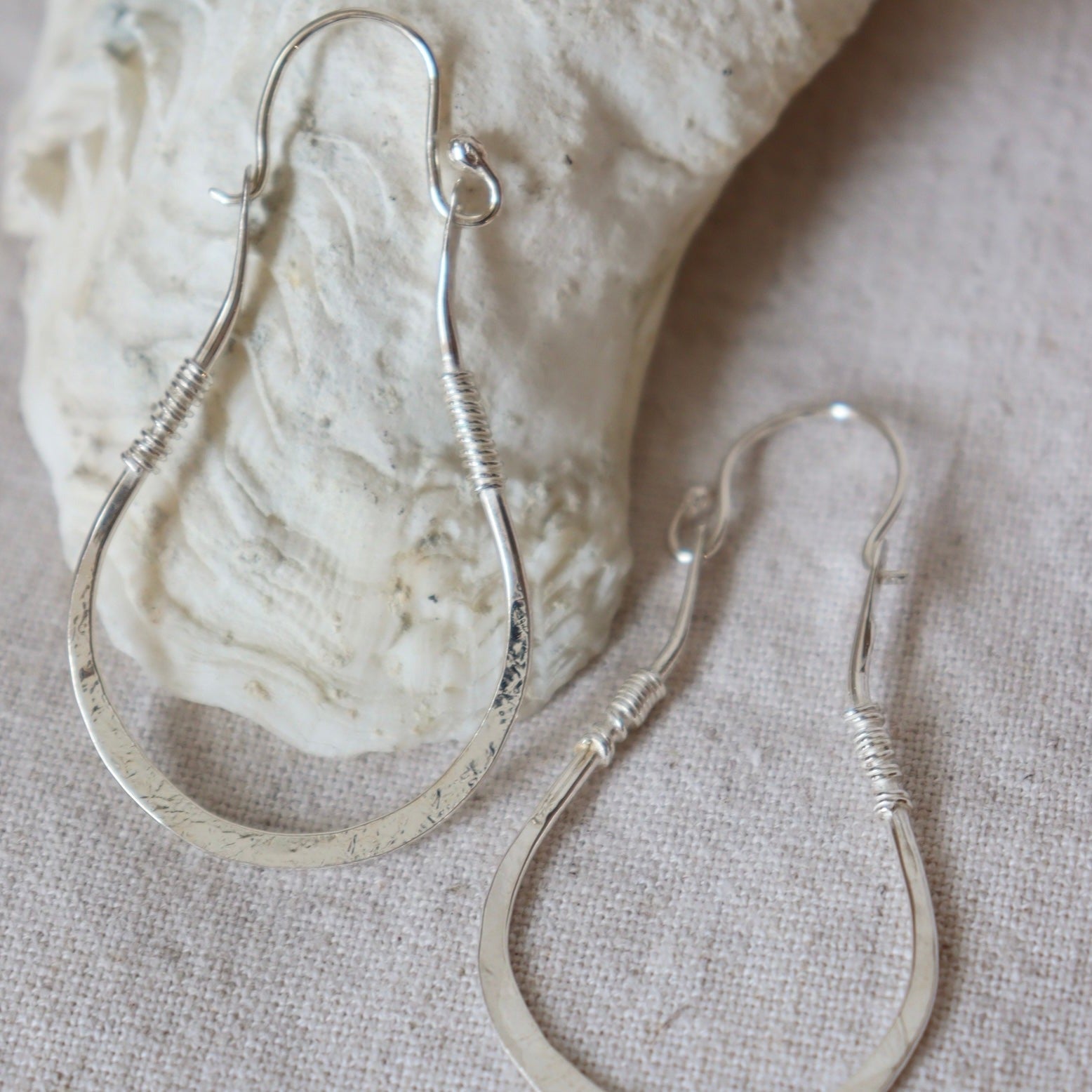 For those that love a timeless statement, the Egyptian hoops were made for you! They are super comfortable and similar to the rectangle hoops, but a slightly longer shape and added details.