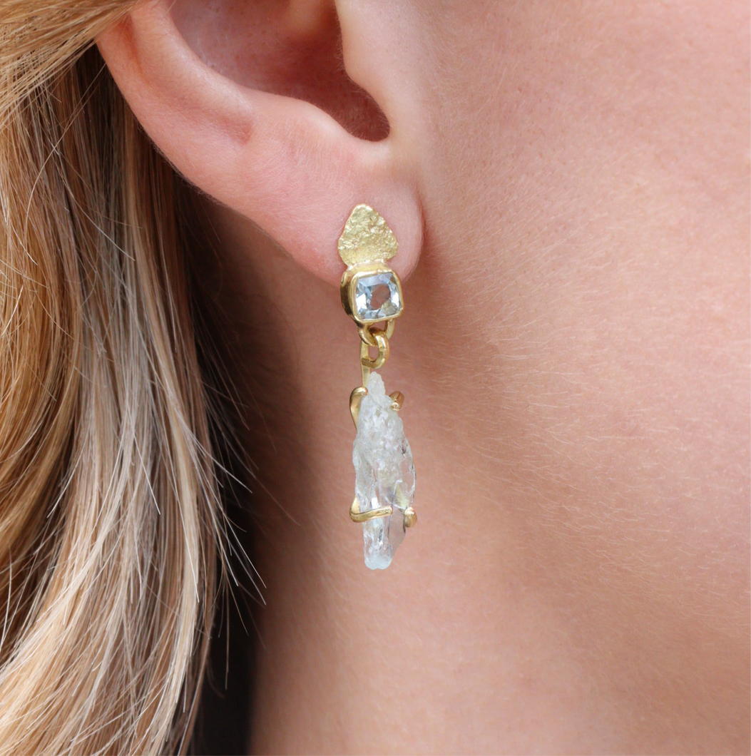 Aquamarine drop earrings