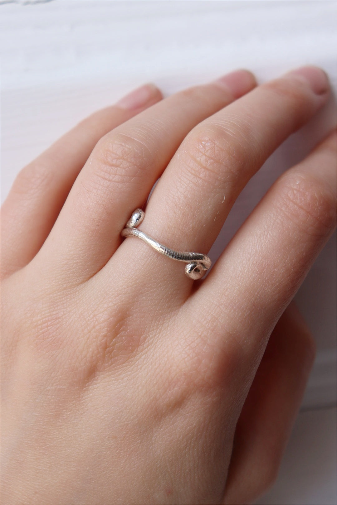 Twisted Silver Thumb ring