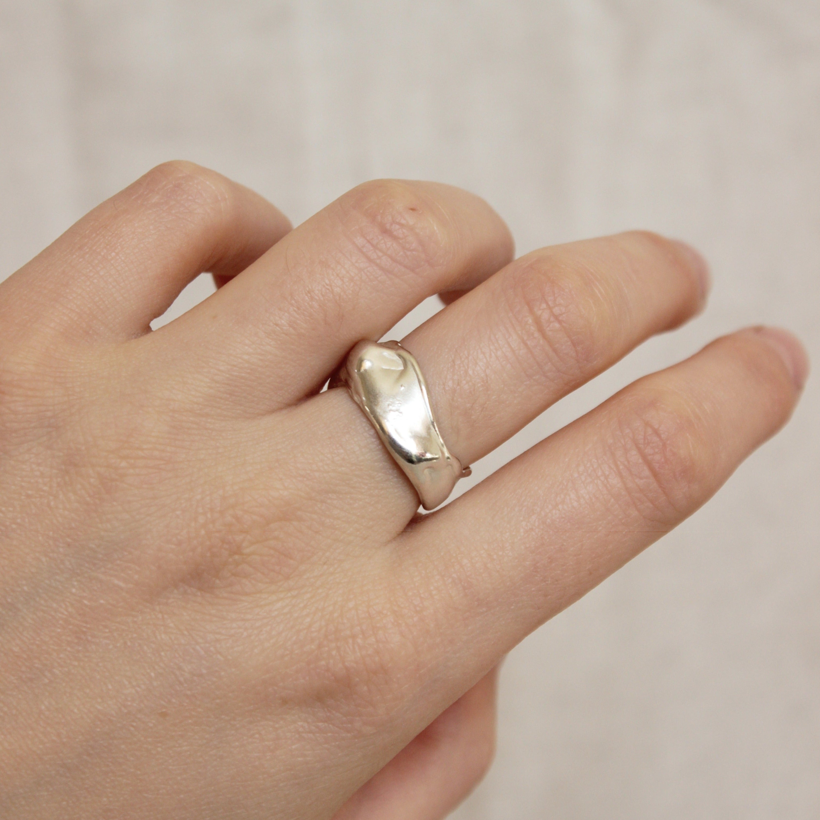 The Esme ring features a gorgeous organic texture inspired by the best selling Molten Collection. Esme means 