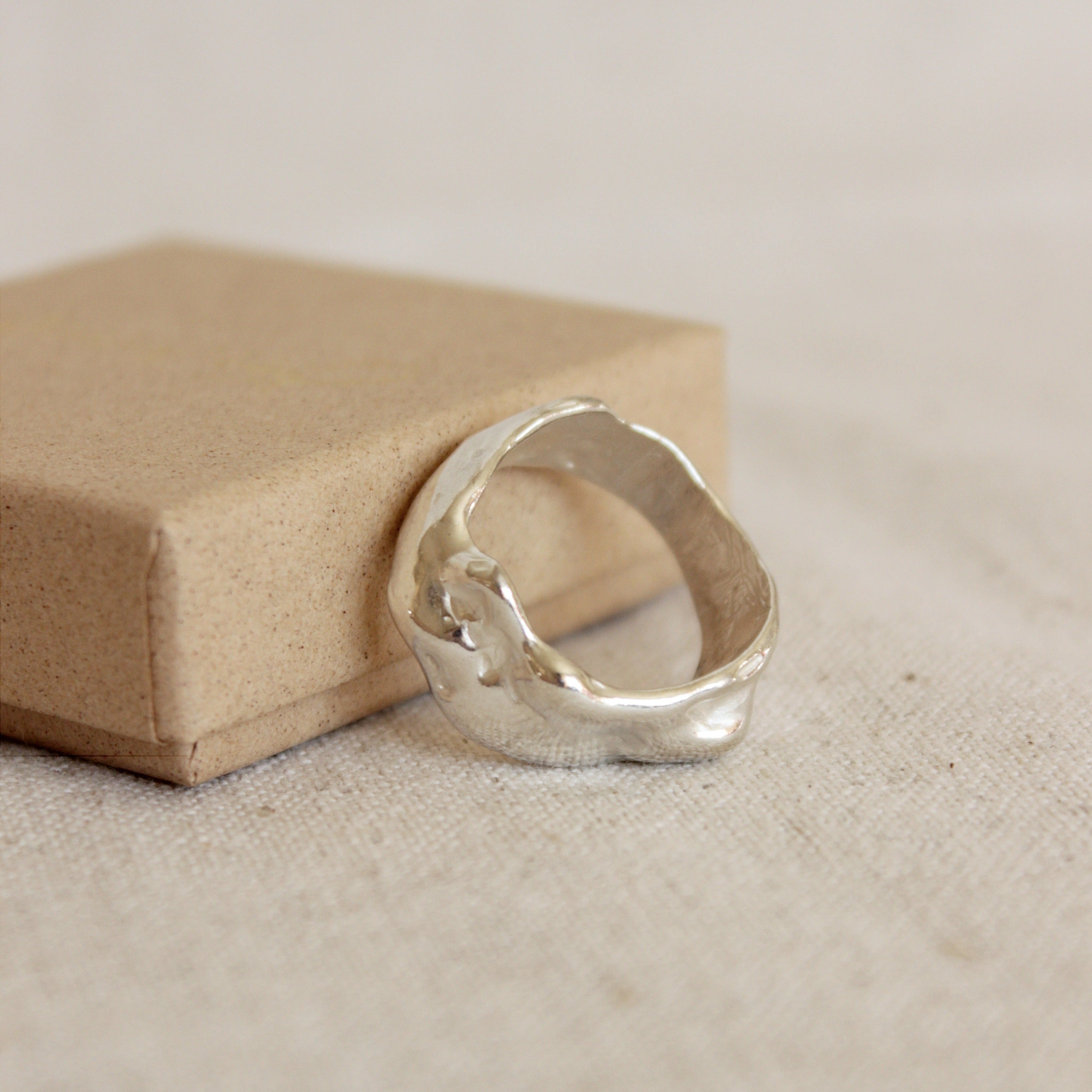 The Esme ring features a gorgeous organic texture inspired by the best selling Molten Collection. Esme means 
