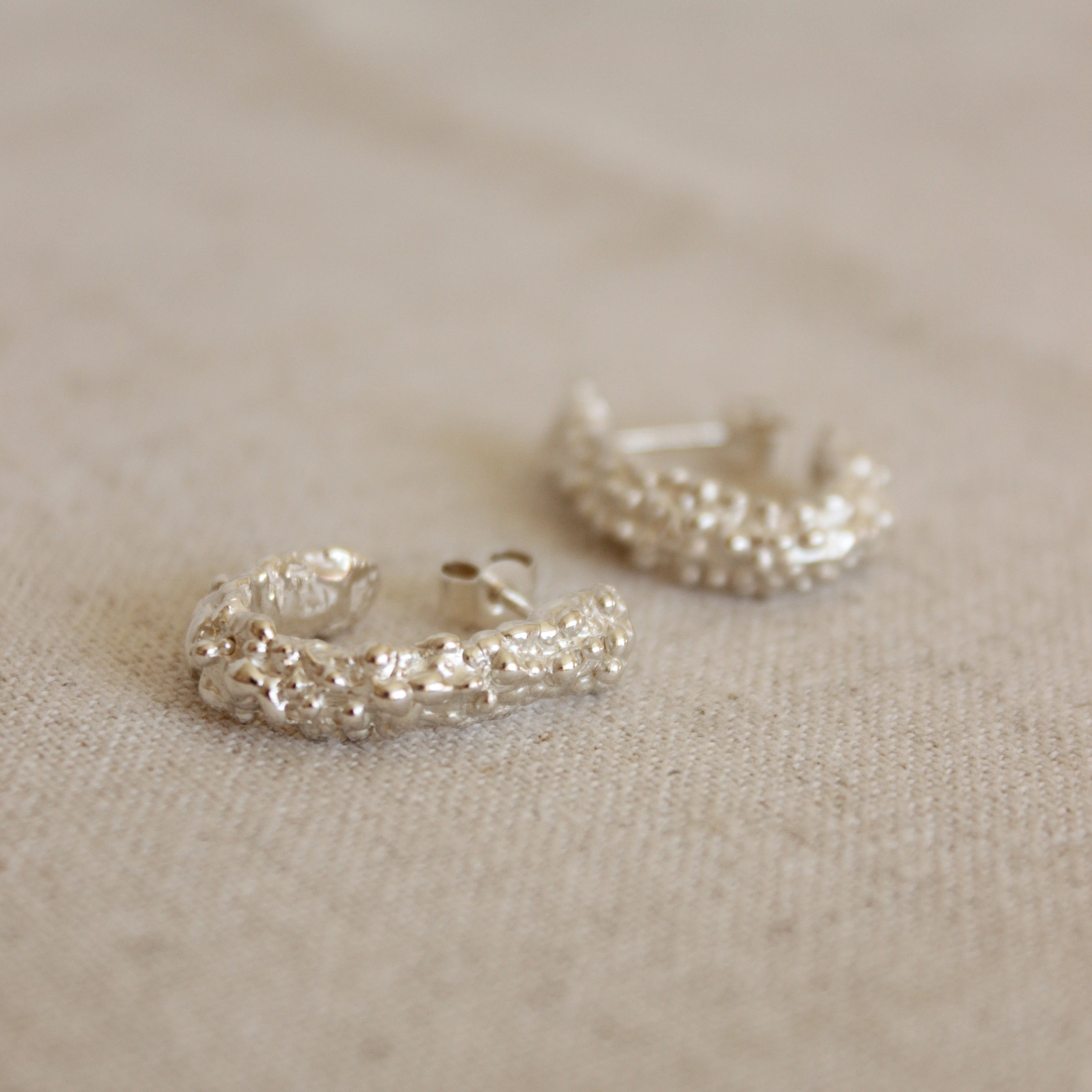 Suki is a Japanese word that means fondness, or love for something. The Suki earrings feature a granulated texture that reflects the light beautifully and acts as a gentle reminder to treat yourself with love a