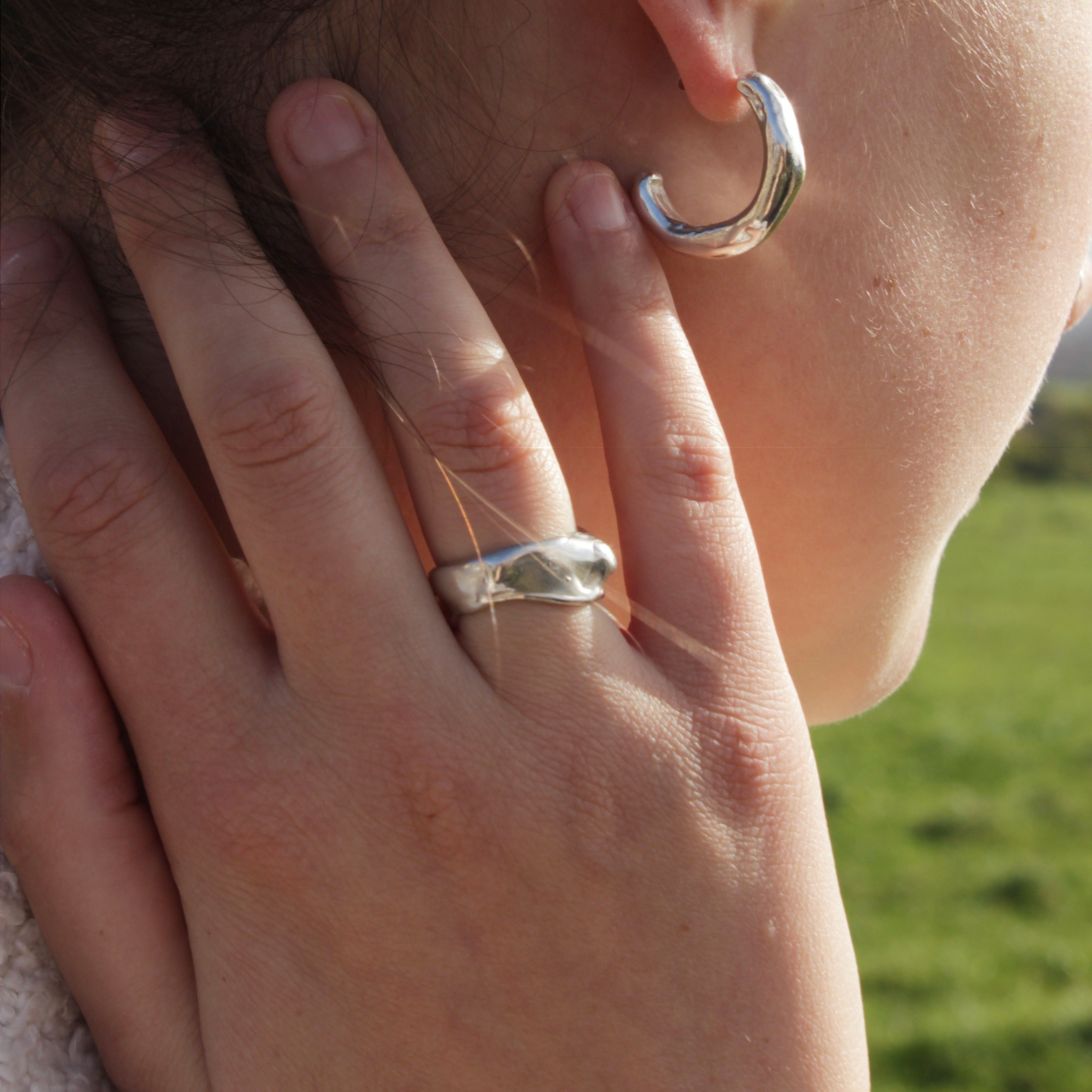 The Esme ring features a gorgeous organic texture inspired by the best selling Molten Collection. Esme means 