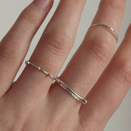 Delicate silver stacking rings